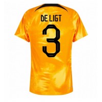 Fotballdrakt Herre Nederland Matthijs de Ligt #3 Hjemmedrakt VM 2022 Kortermet